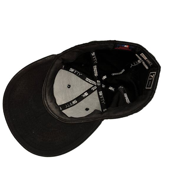 New Era New York Yankee's NLB Baseball Black & White Hat Size 7 1/2 - Picture 6 of 9